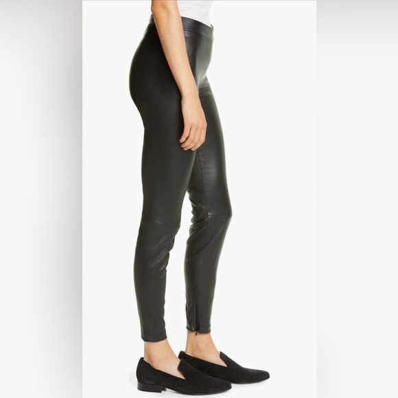 EUC Vince Leather Zip Leggings | Black | Size Medium - Picture 4 of 16